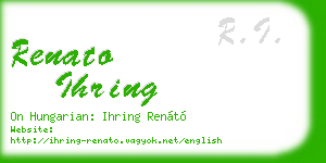 renato ihring business card