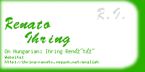 renato ihring business card